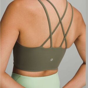 Lululemon Athletica Dark Green High-Neck Sports Bra